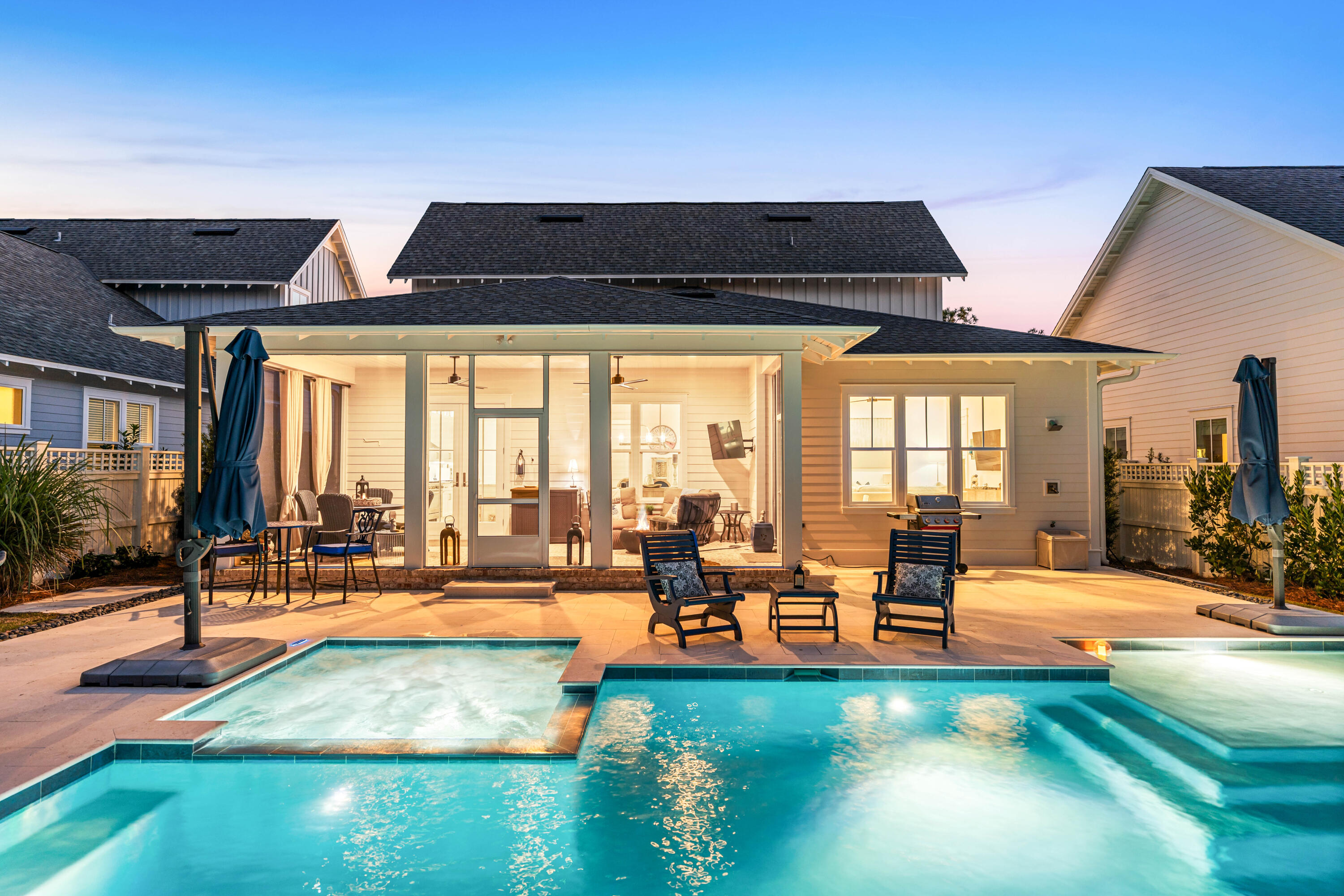 41 East Firethorn Cir Inlet Beach Inlet Beach, FL 32461 - Photo 17 of 66 a view of swimming pool with outdoor seating