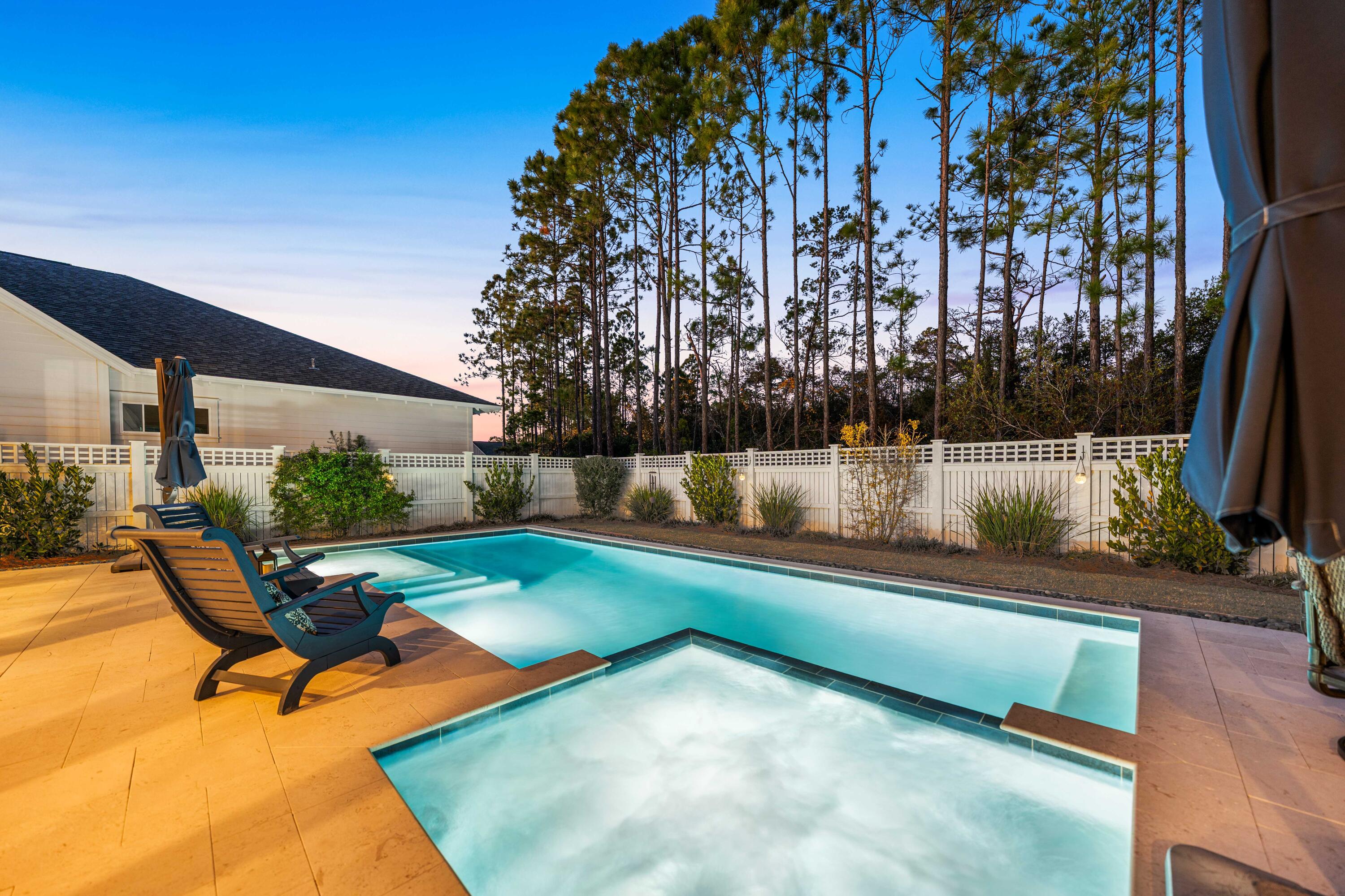 41 East Firethorn Cir Inlet Beach Inlet Beach, FL 32461 - Photo 21 of 66 a view of swimming pool with seating area and barbeque oven