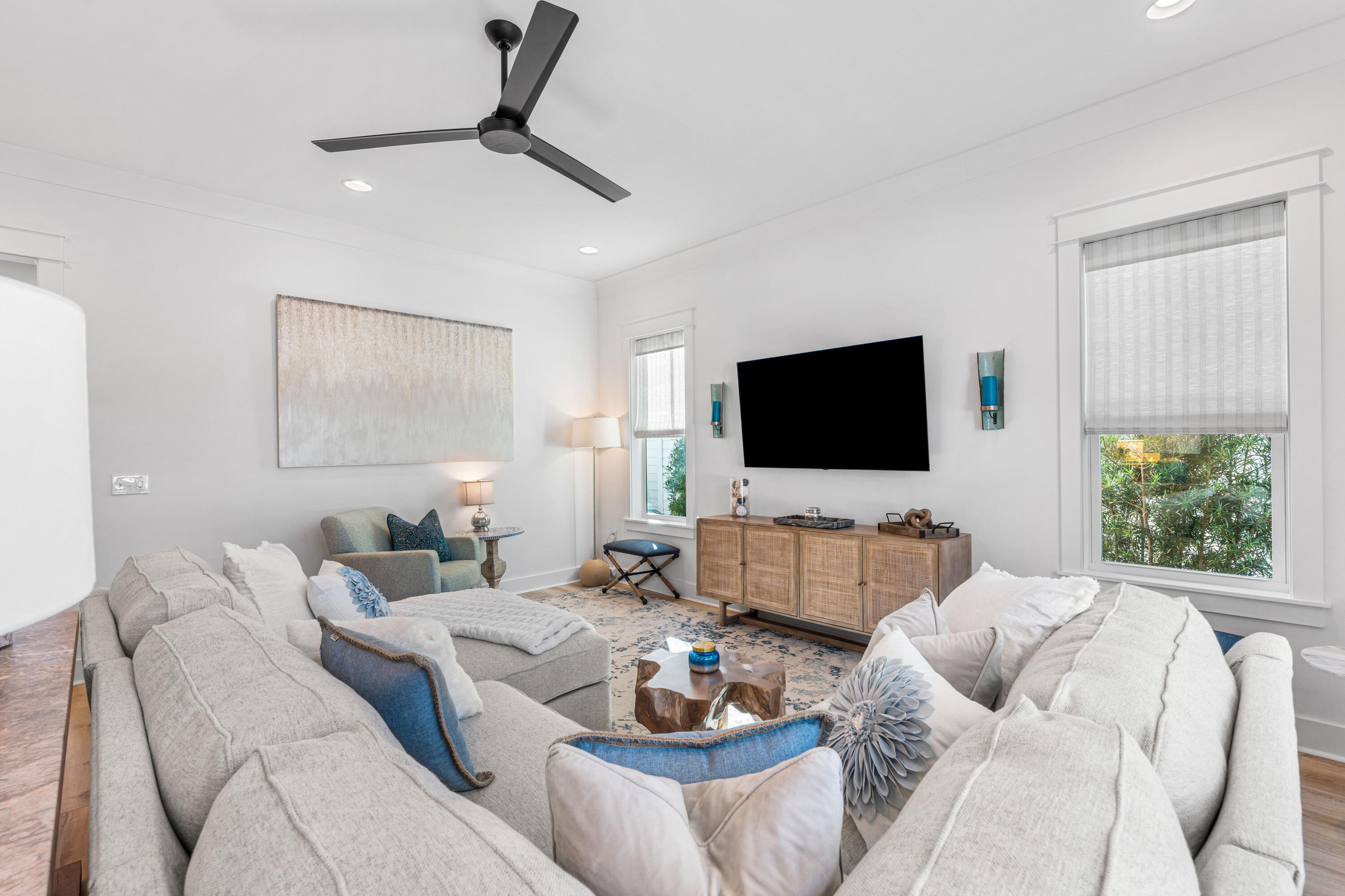 41 East Firethorn Cir Inlet Beach Inlet Beach, FL 32461 - Photo 26 of 66 a living room with furniture and a flat screen tv
