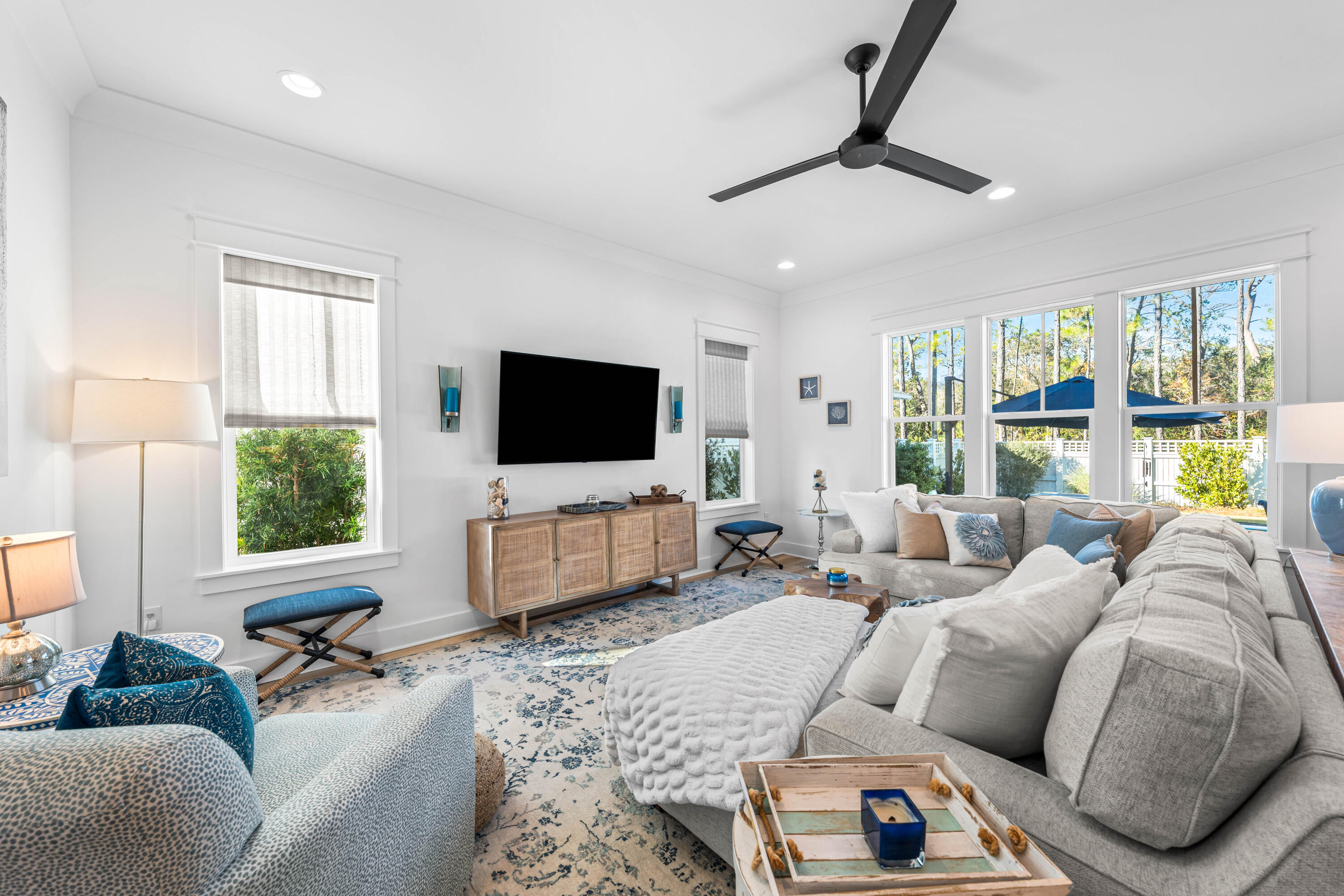 41 East Firethorn Cir Inlet Beach Inlet Beach, FL 32461 - Photo 27 of 66 a living room with furniture and a flat screen tv