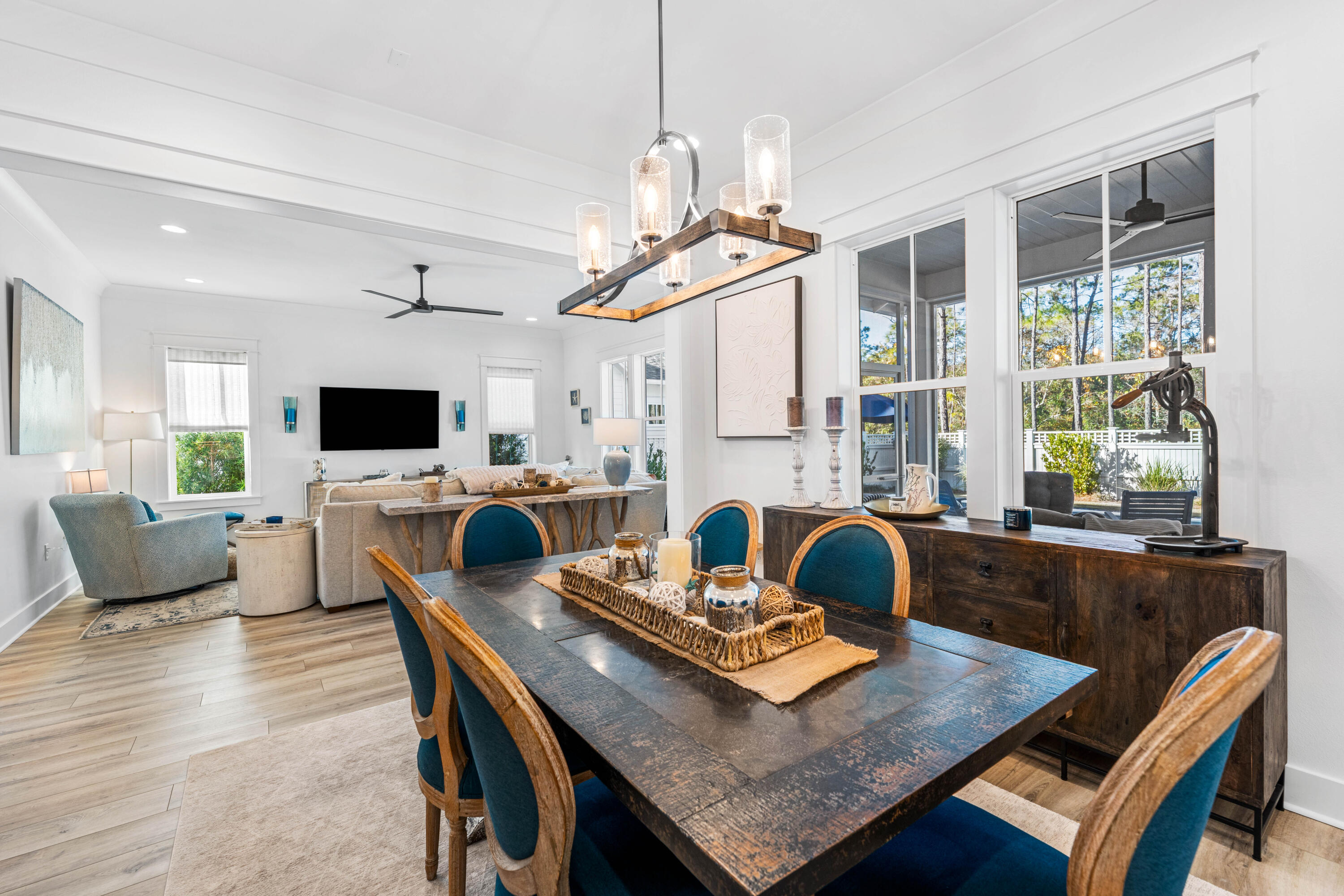 41 East Firethorn Cir Inlet Beach Inlet Beach, FL 32461 - Photo 33 of 66 a living room with furniture and a flat screen tv