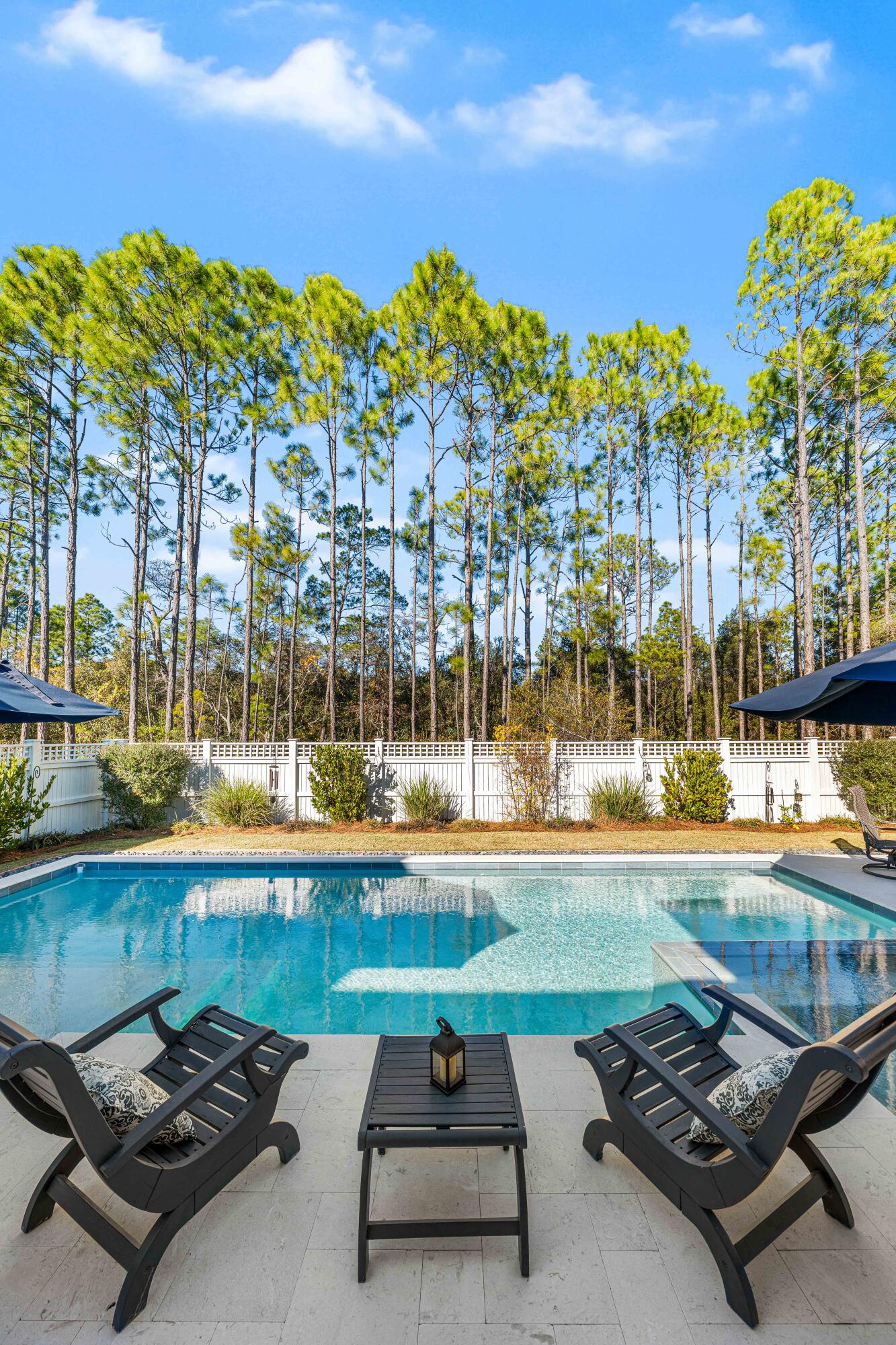 41 East Firethorn Cir Inlet Beach Inlet Beach, FL 32461 - Photo 9 of 66 a picture of a table and chairs in patio