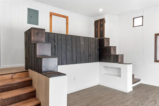 a bathroom with a bathtub and a sink