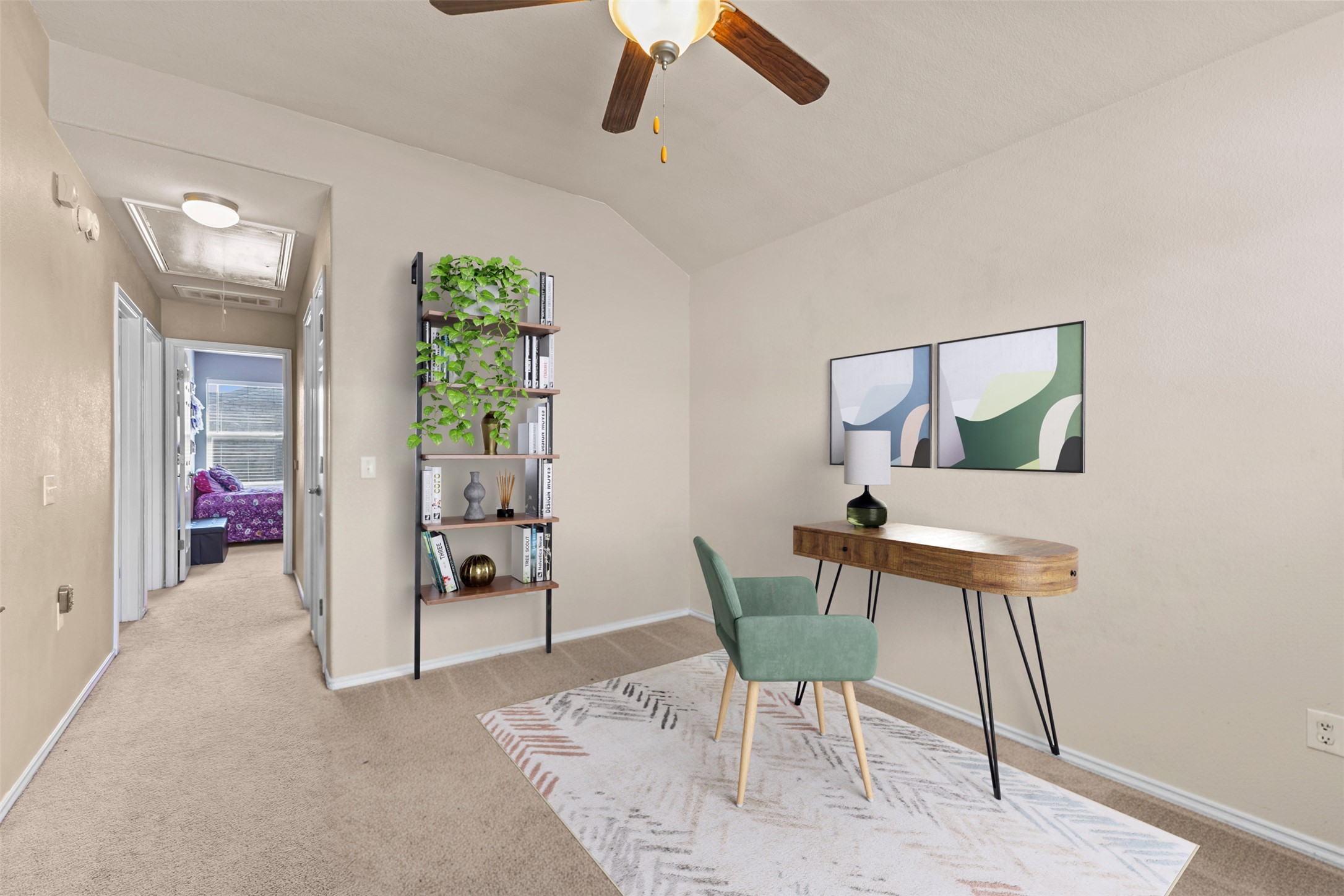 5709 Zachary Scott Street Austin, TX 78747 - Photo 17 of 29 a workspace room with furniture and a window