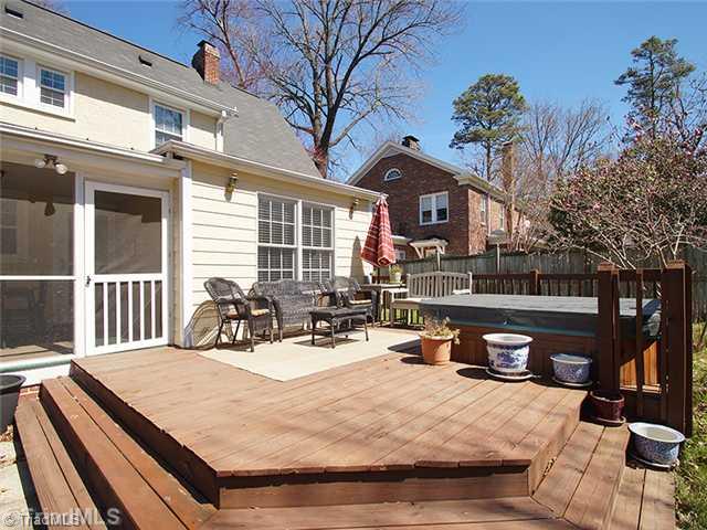 2109 Rolling Road Greensboro, NC 27403 - Photo 14 of 16 Exterior Back. Great deck for relaxing or entertaining.