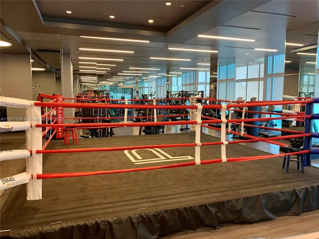 a view of a room with racks