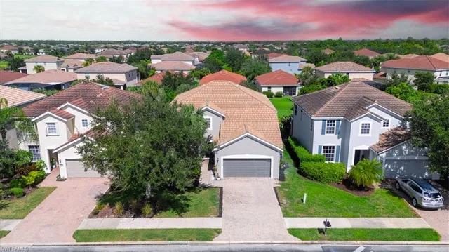an aerial view of multiple houses