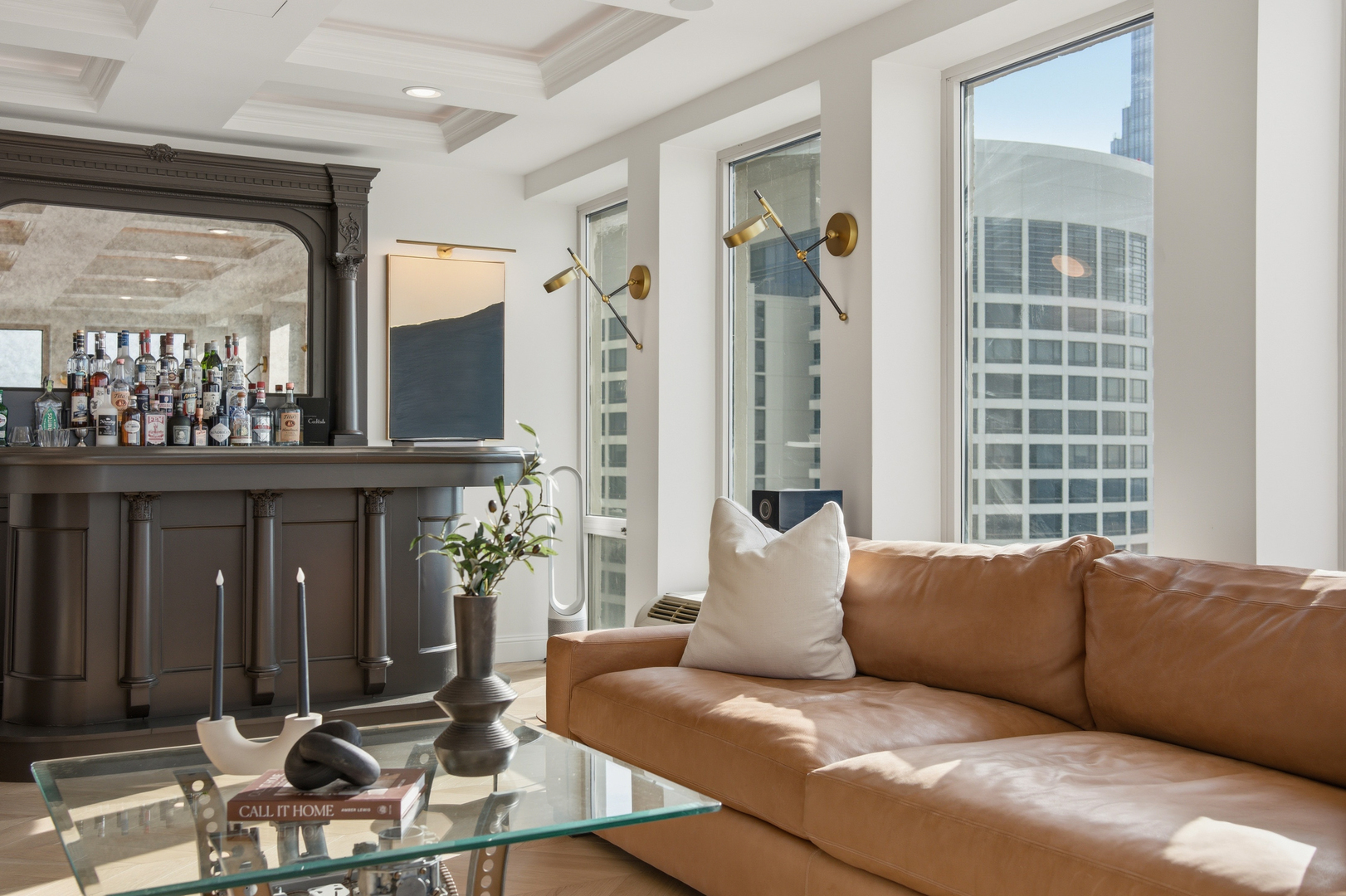 111 East Chestnut Street, Unit PHAB Chicago, IL 60611 - Photo 54 of 124 a living room with furniture and a window
