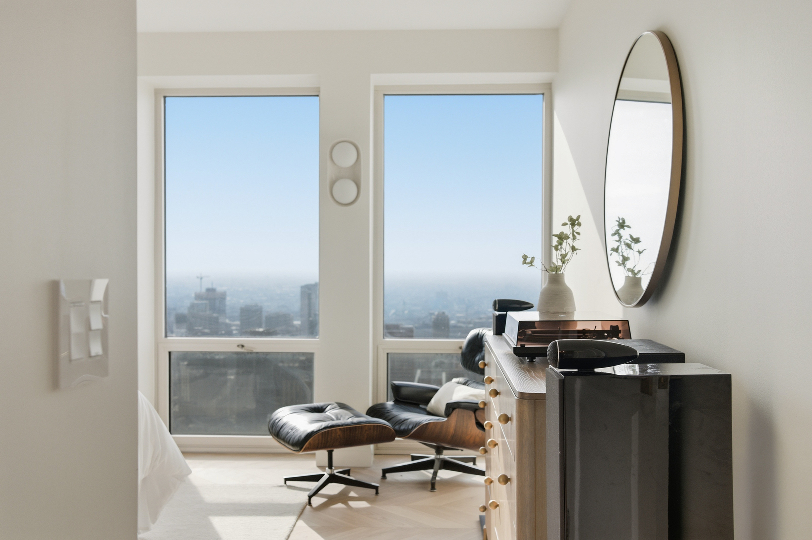 111 East Chestnut Street, Unit PHAB Chicago, IL 60611 - Photo 75 of 124 a view of a workspace with furniture and a window