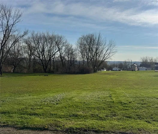 a view of yard with swimming pool and green