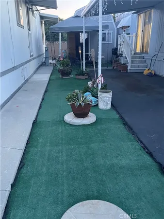 a view of a house with patio