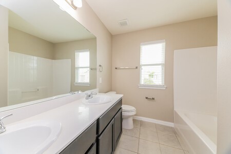 313 Caladium Drive Forney, TX 75126 - Photo 7 of 9 a bathroom with a sink a toilet and shower