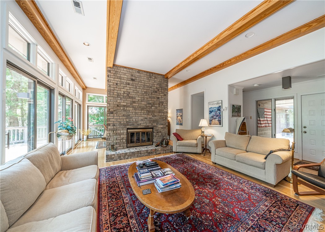 3708 Commodore Point Circle Midlothian, VA 23112 - Photo 26 of 46 a living room with furniture and a fireplace