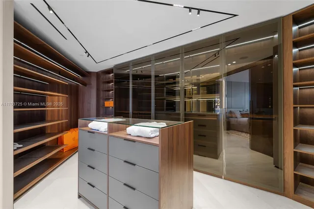 a large kitchen with lots of counter space