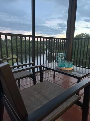 a view of a terrace with outdoor seating