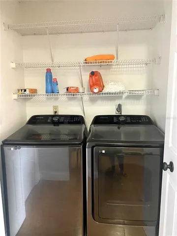 a view of swimming pool with a garden