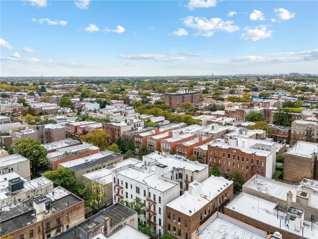 an aerial view of a city