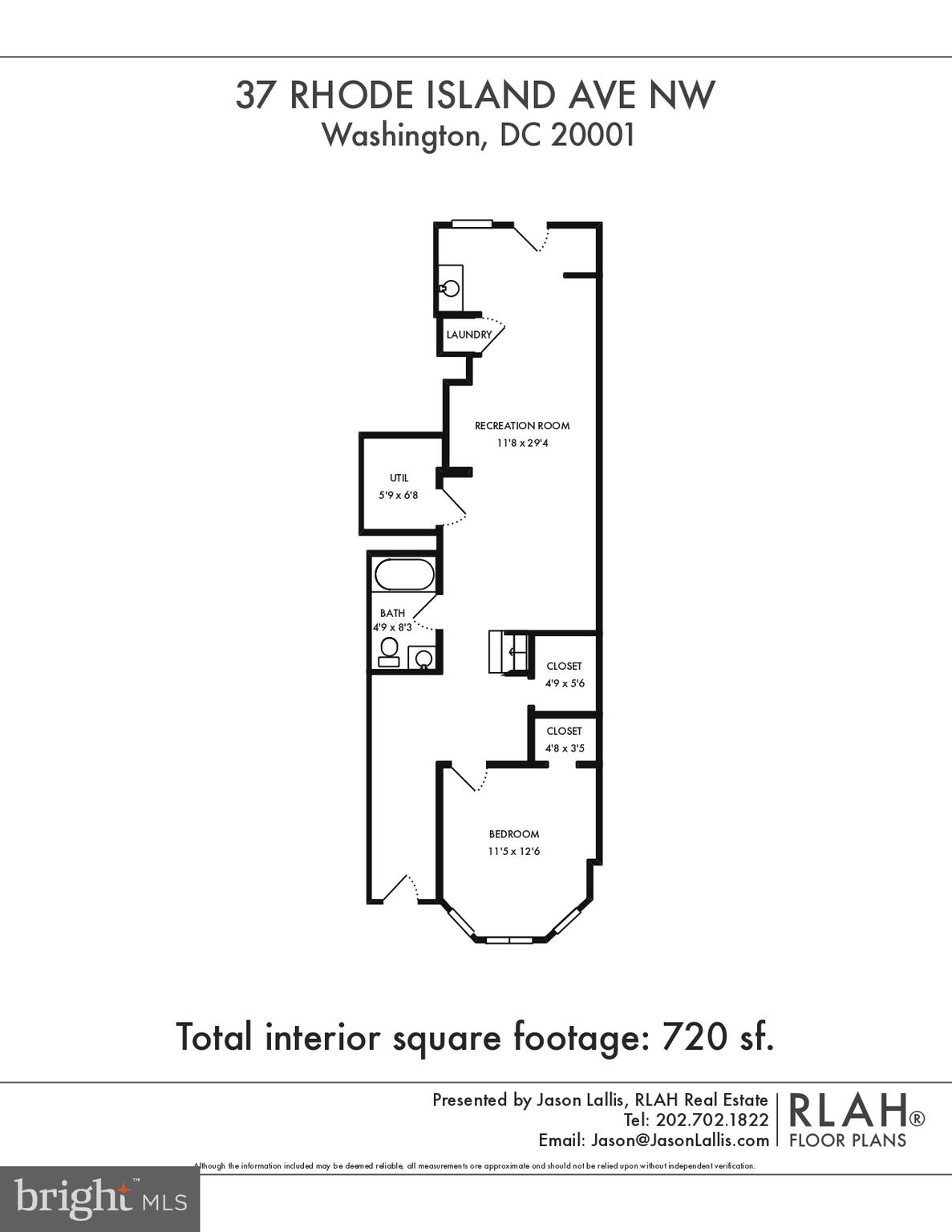 37 Rhode Island Avenue Northwest Washington, DC 20001 - Photo 62 of 62 Lower Level Floor Plan
