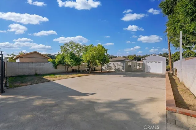 a porch with seating space