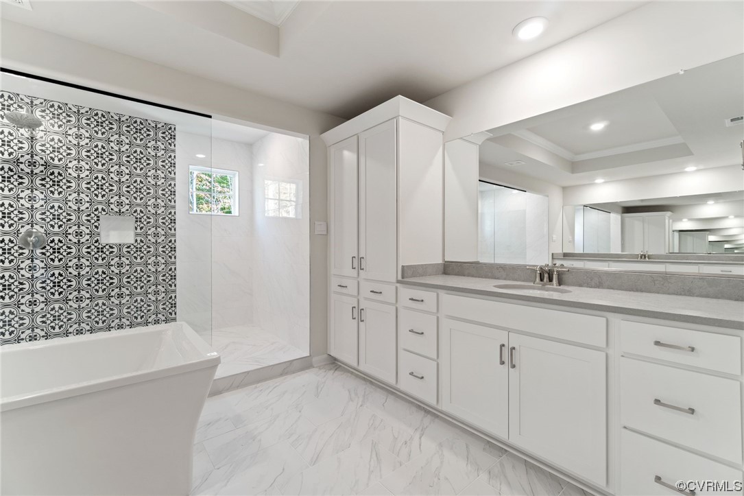 12812 Lonan Avenue Chesterfield, VA 23838 - Photo 45 of 49 a bathroom with a double vanity sink toilet and shower