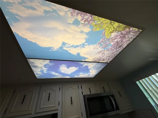 a view of swimming pool from a balcony