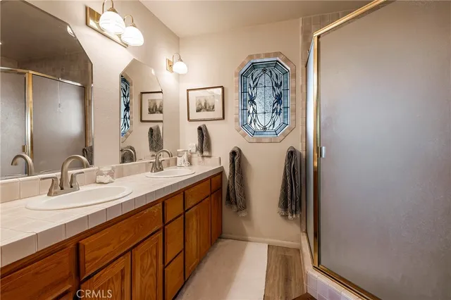 a view of a lake with a mountain in the background