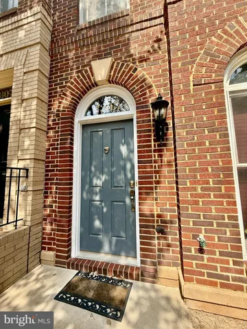 a front view of a house with a door