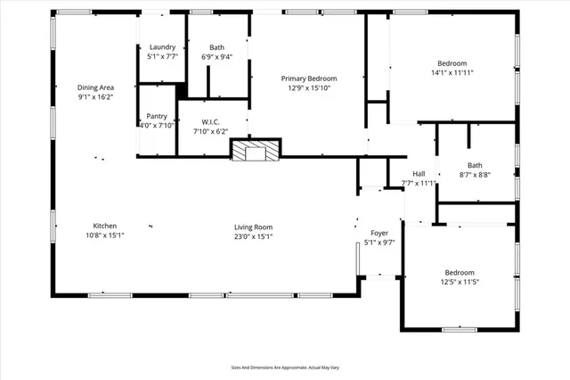 a picture of a wall with a white building