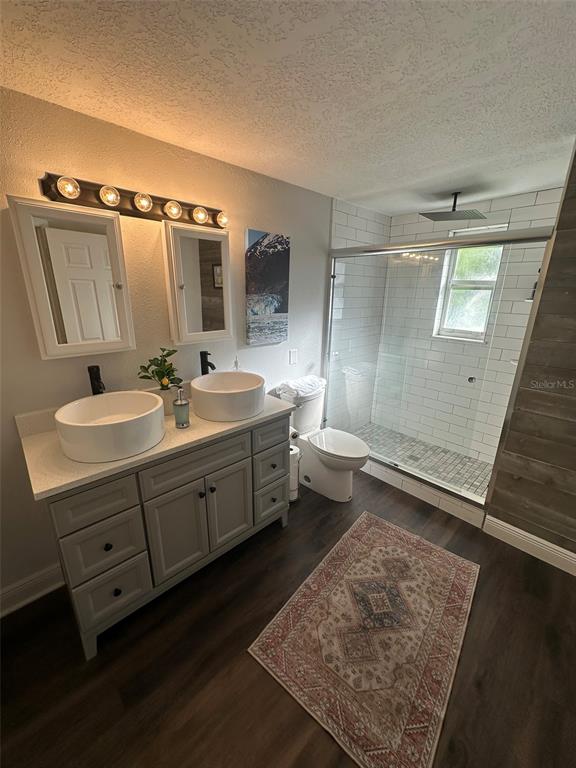 16903 Hanna Road Lutz, FL 33549 - Photo 40 of 94 a bathroom with a double vanity sink mirror and toilet