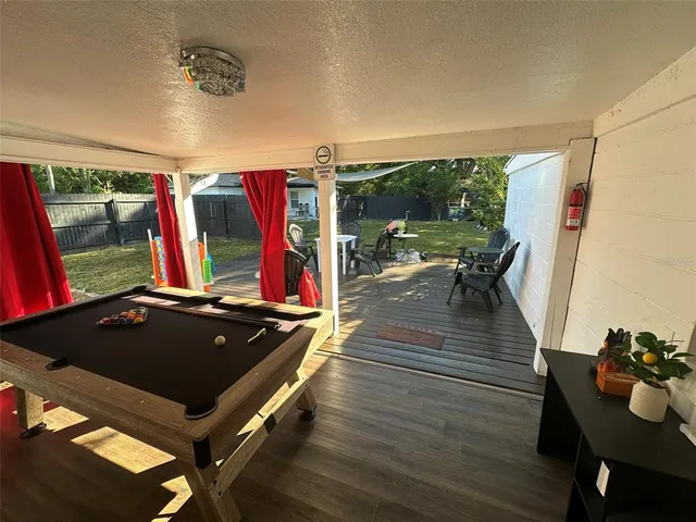 a backyard of a house