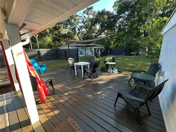 a backyard of a house