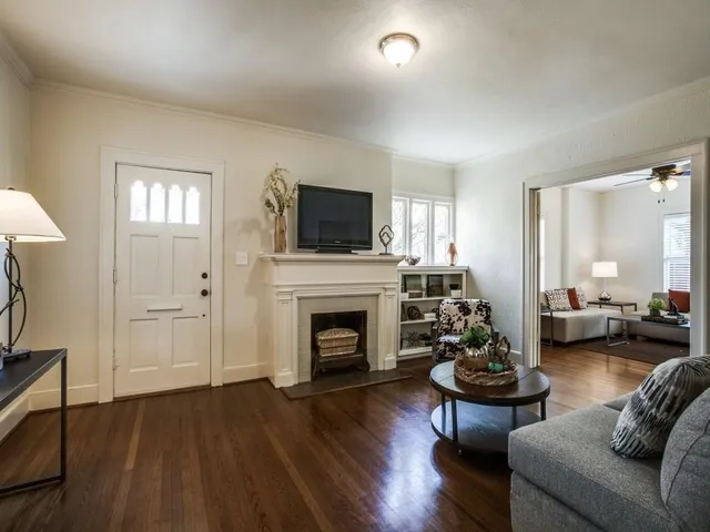 a backyard of a house with seating space