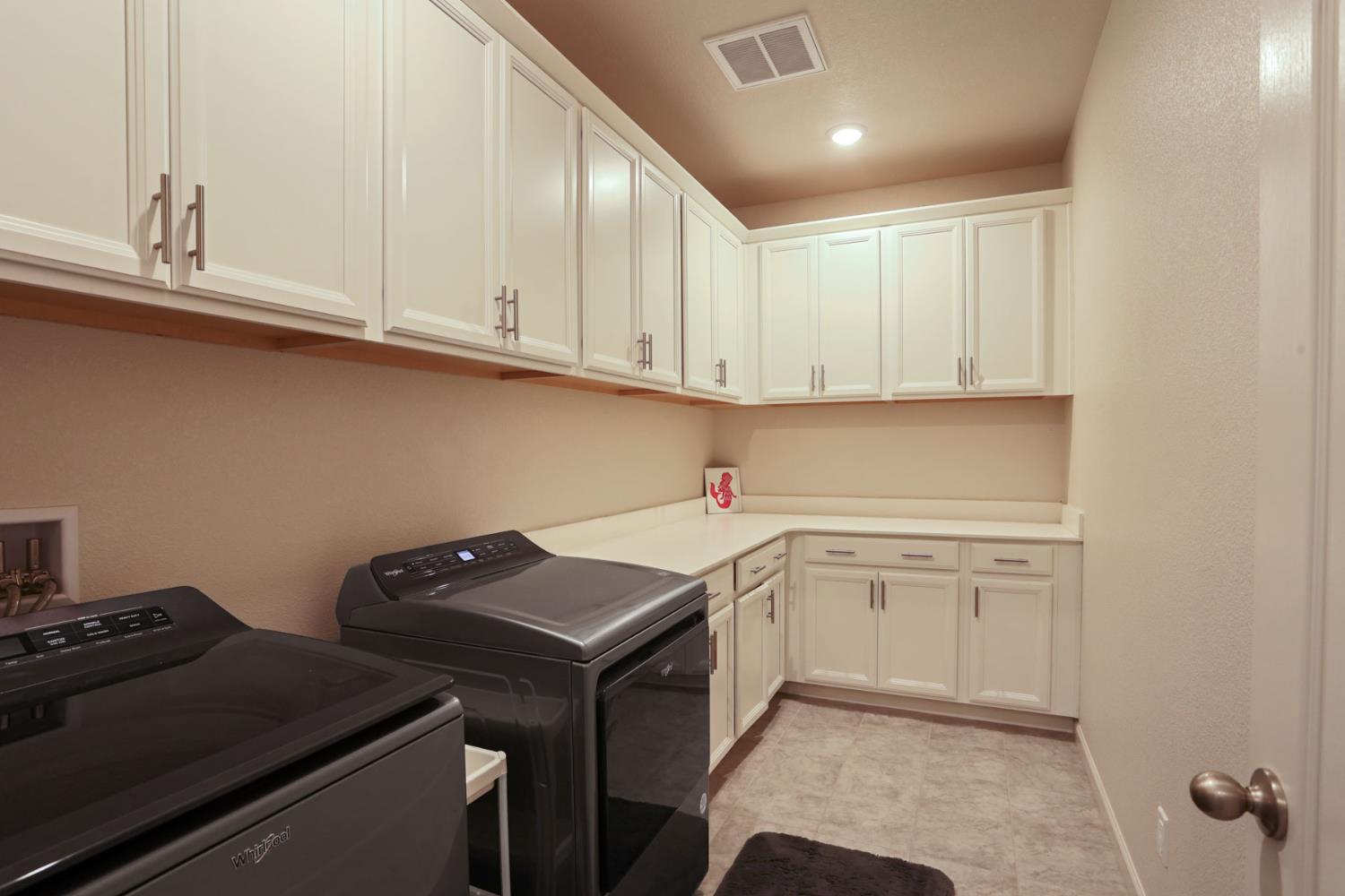 2004 Ravine Lane Manteca, CA 95337 - Photo 19 of 28 a utility room with sink dryer and cabinets