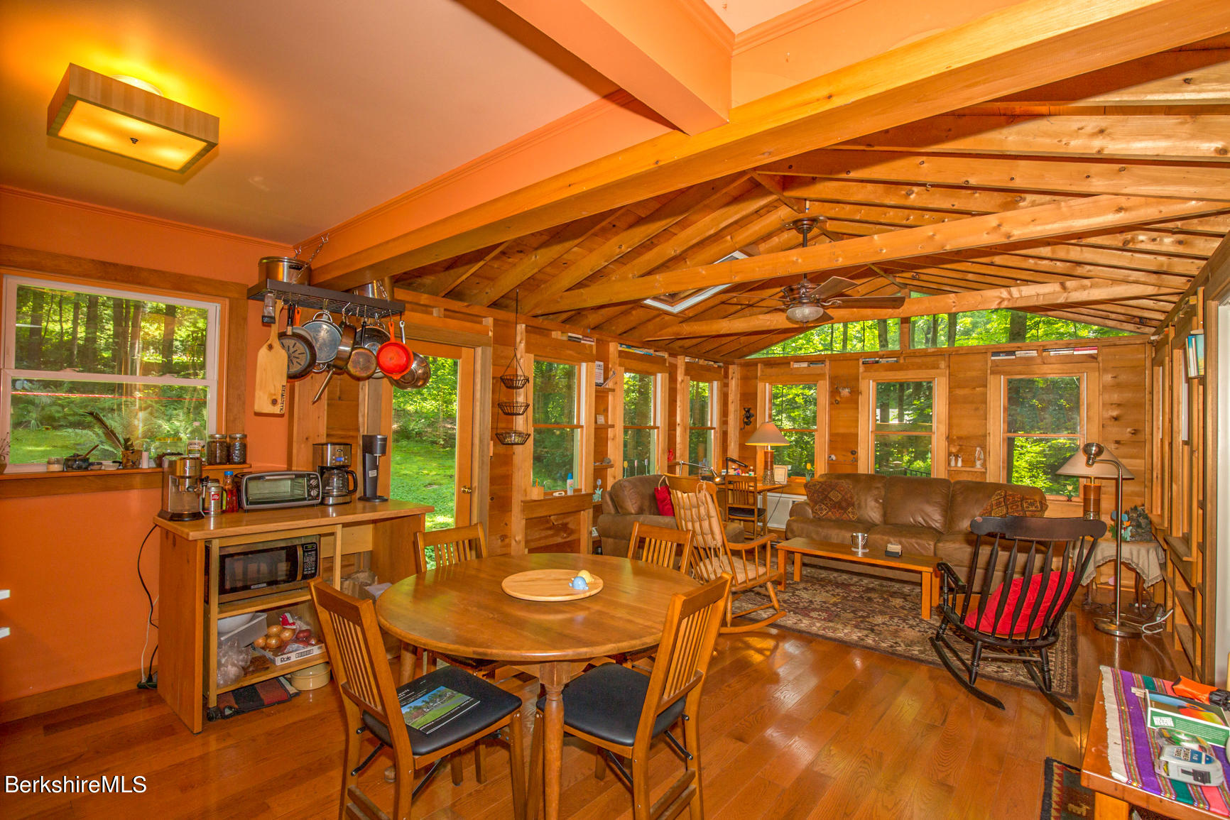 1 Massasoit Road Stockbridge, MA 01262 - Photo 8 of 28 a view of a dining room with furniture window and outside view