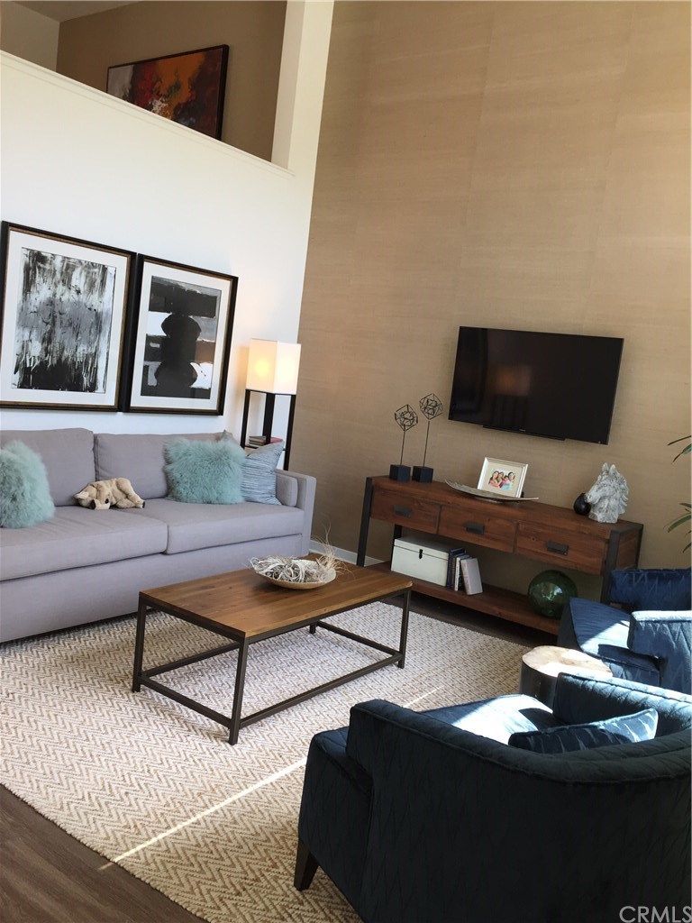 From entrance door to living room