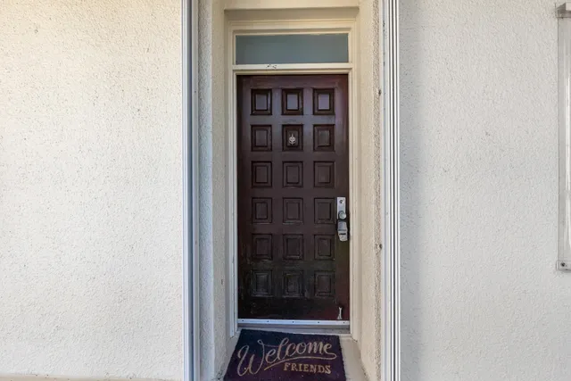 a view of front door of a house