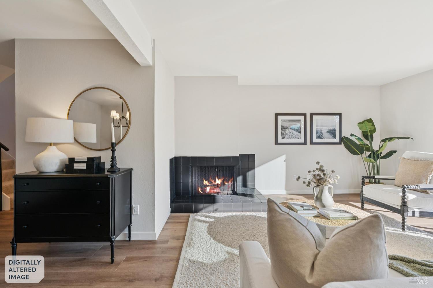 55 Corte Real, Unit 22 Greenbrae, CA 94904 - Photo 11 of 39 Flames added to fireplace.