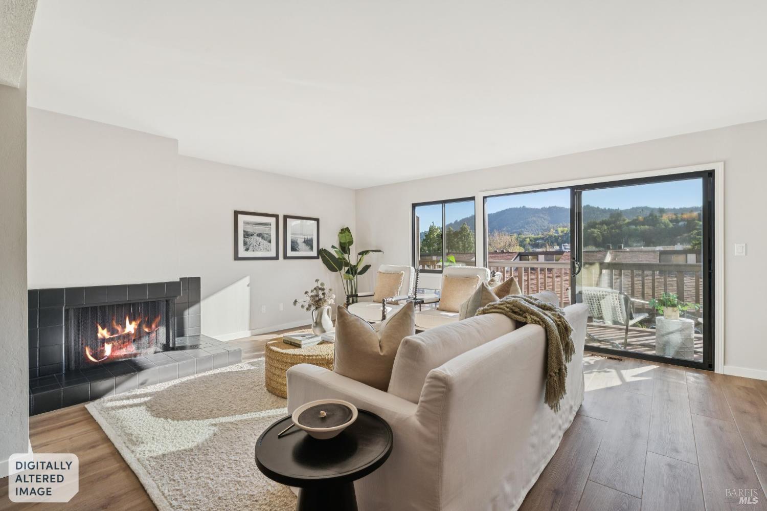 55 Corte Real, Unit 22 Greenbrae, CA 94904 - Photo 5 of 39 Flames added to fireplace.