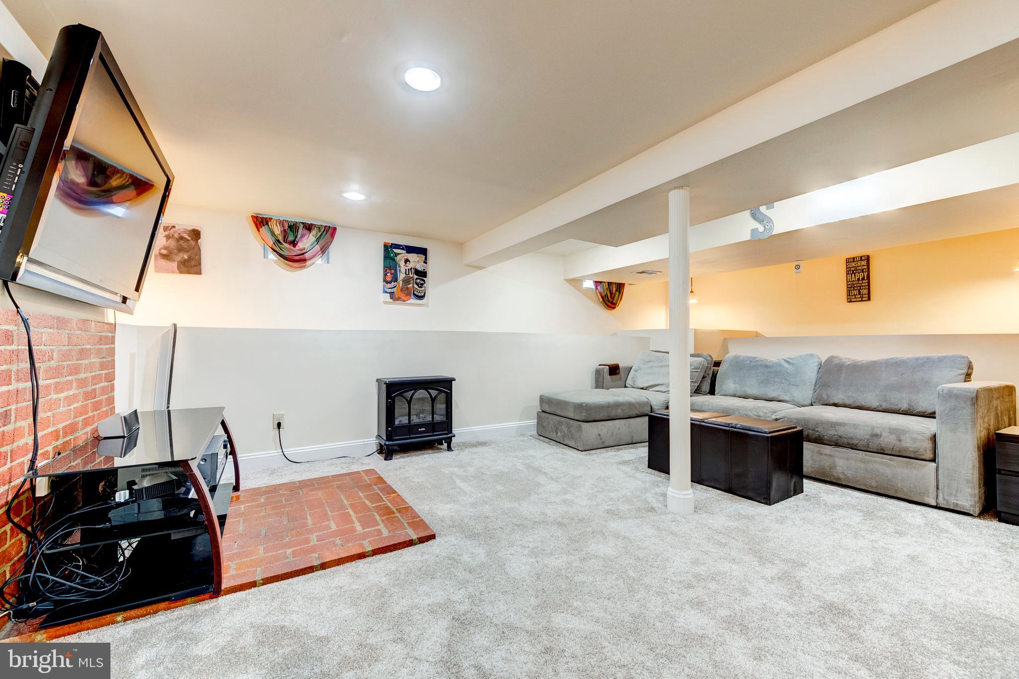 824 Martin Road Baltimore, MD 21221 - Photo 24 of 36 Finished lower level with recessed lighting