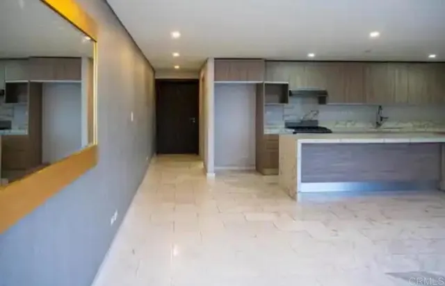 an empty room with a window