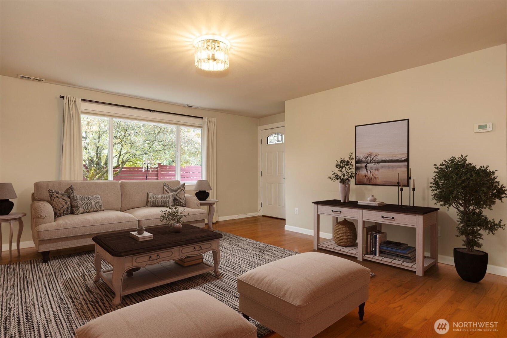 7923 220th Street Southwest Edmonds, WA 98026 - Photo 8 of 40 a living room with furniture and a fireplace