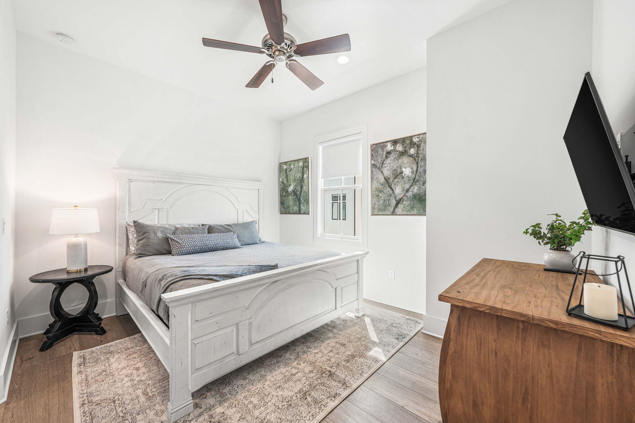 35 Cote D Azur Drive Santa Rosa Beach, FL 32459 - Photo 34 of 54 a bedroom with a bed and a flat screen tv