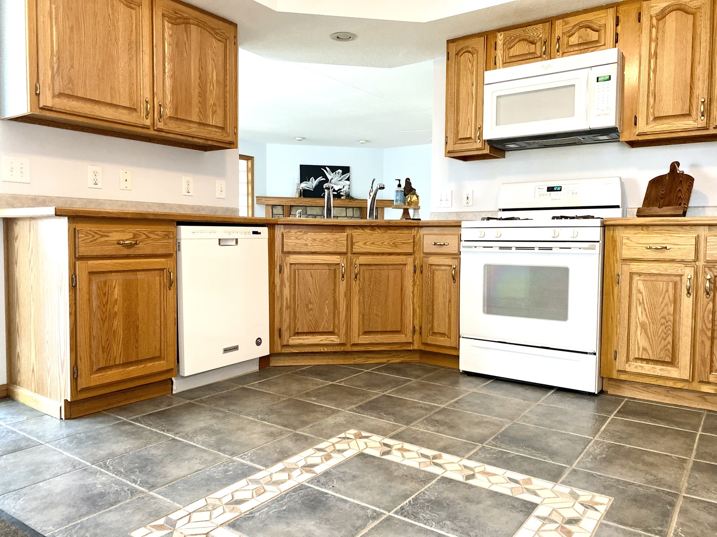 7905 Renee Rue Dixon, IL 61021 - Photo 6 of 23 a kitchen with stainless steel appliances granite countertop a stove a sink and a microwave