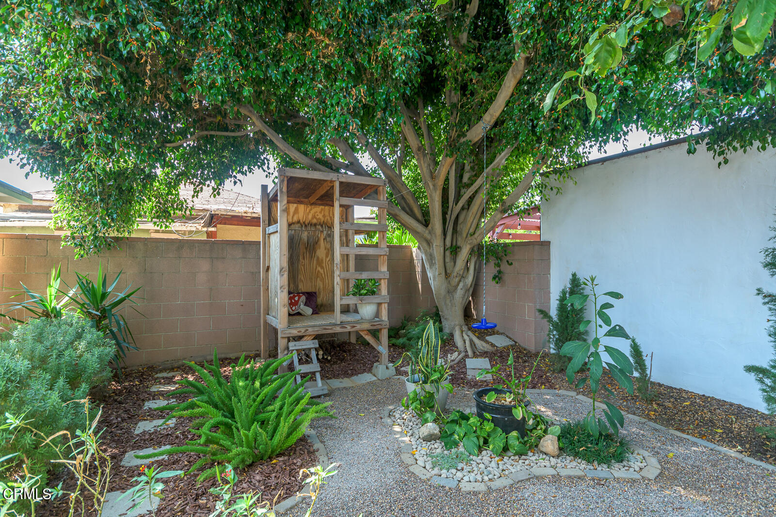 6540 Northside Drive Los Angeles, CA 90022 - Photo 40 of 54 a small garden covered with tall trees