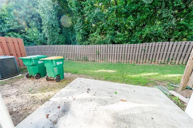 a view of a backyard with a garden