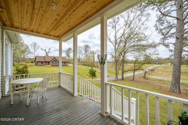 a view of a city from a balcony
