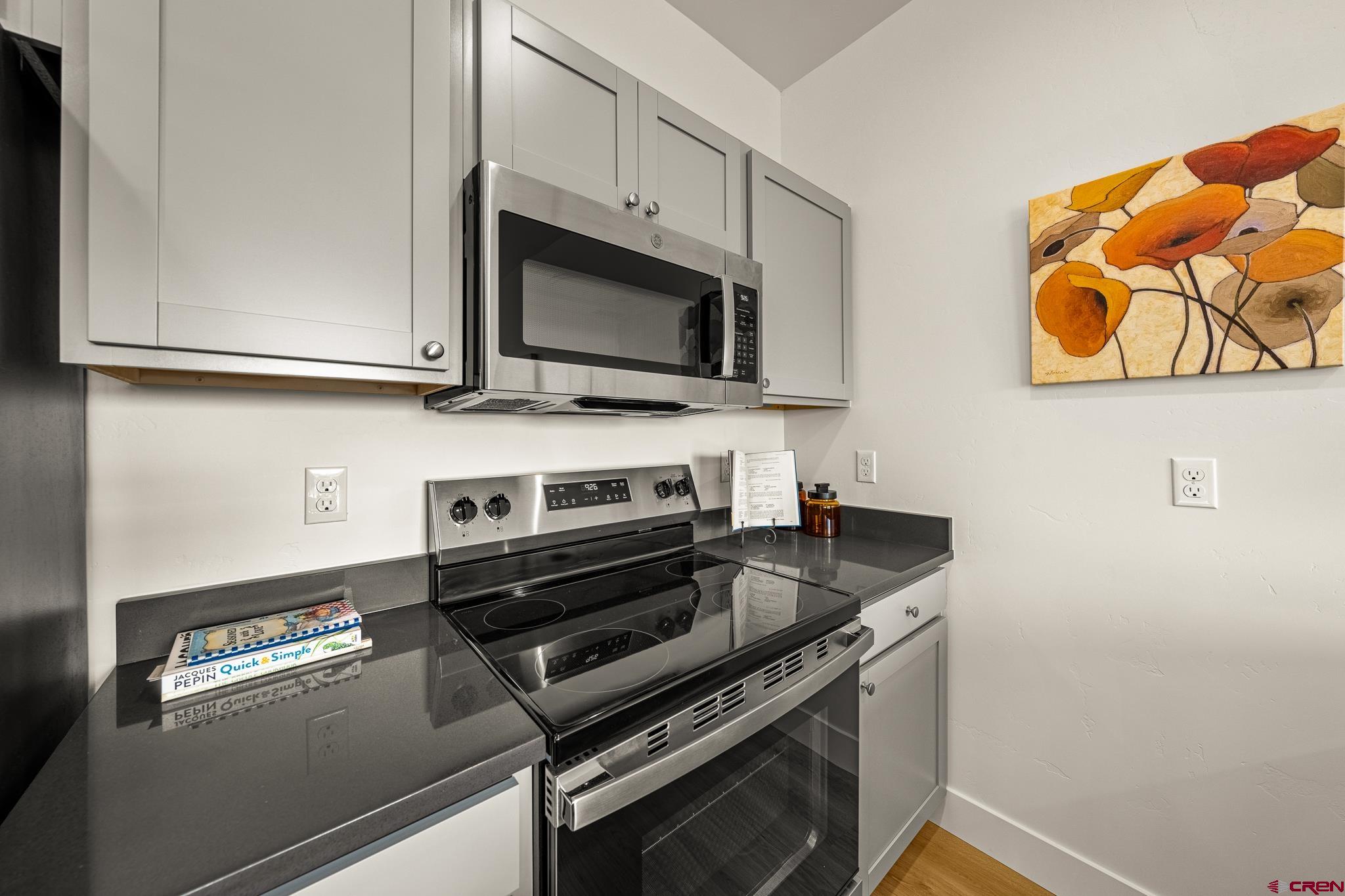 116 Senica Street Bayfield, CO 81122 - Photo 8 of 28 a kitchen with a stove and a microwave