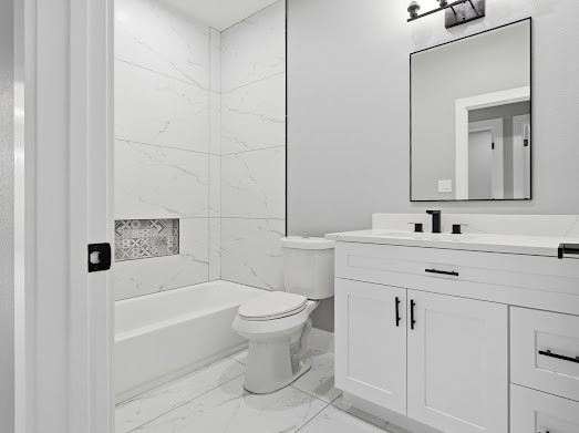 8216 Locksley Road, Unit B Houston, TX 77078 - Photo 12 of 15 a bathroom with a sink a toilet and shower