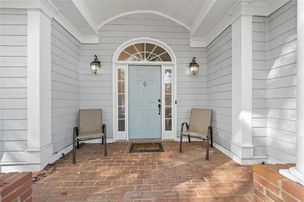 a view of outdoor space with sliding door