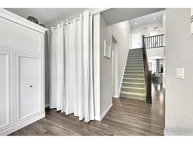 a view interior of a house with wooden floor